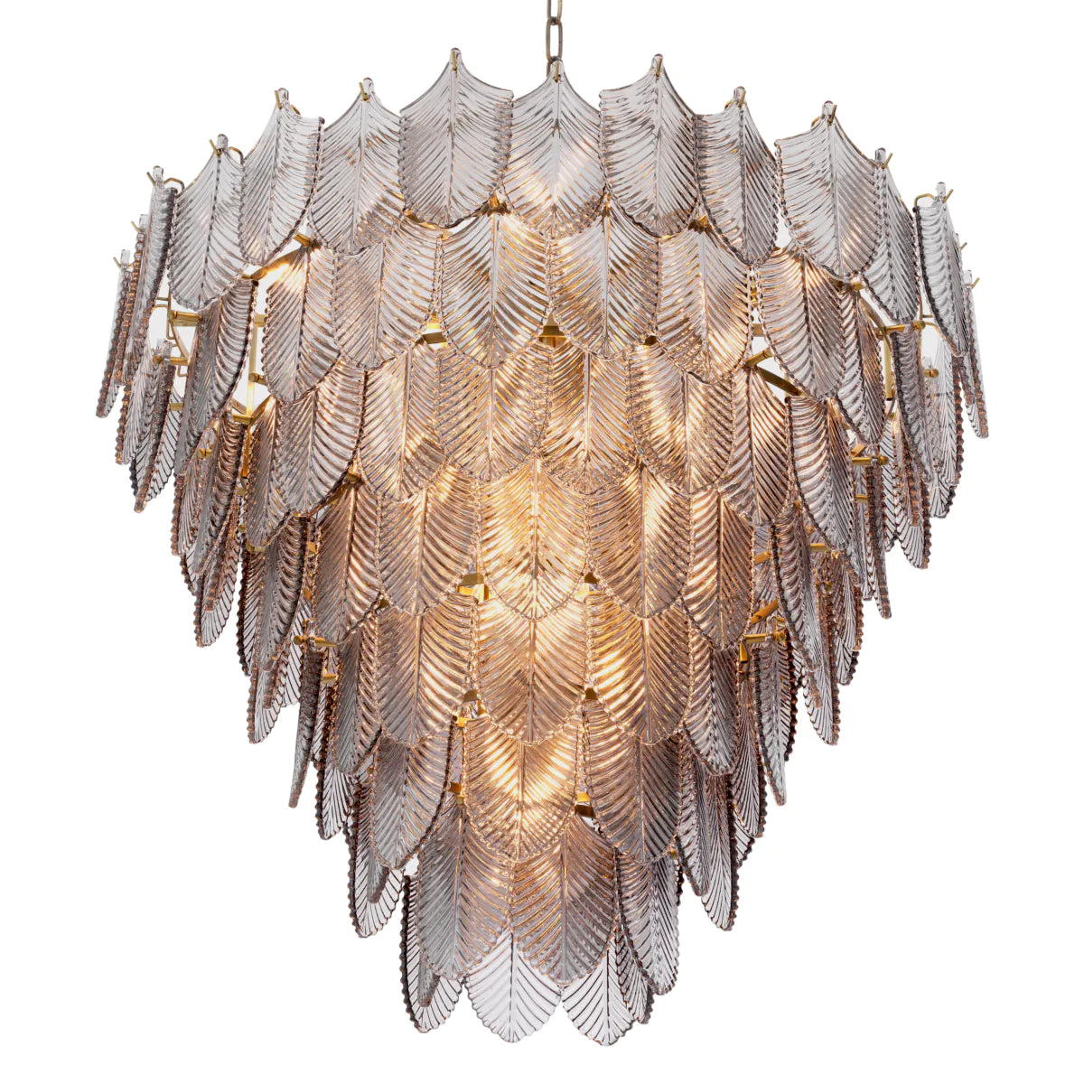 Smoked Glass Layered Chandelier Verbier