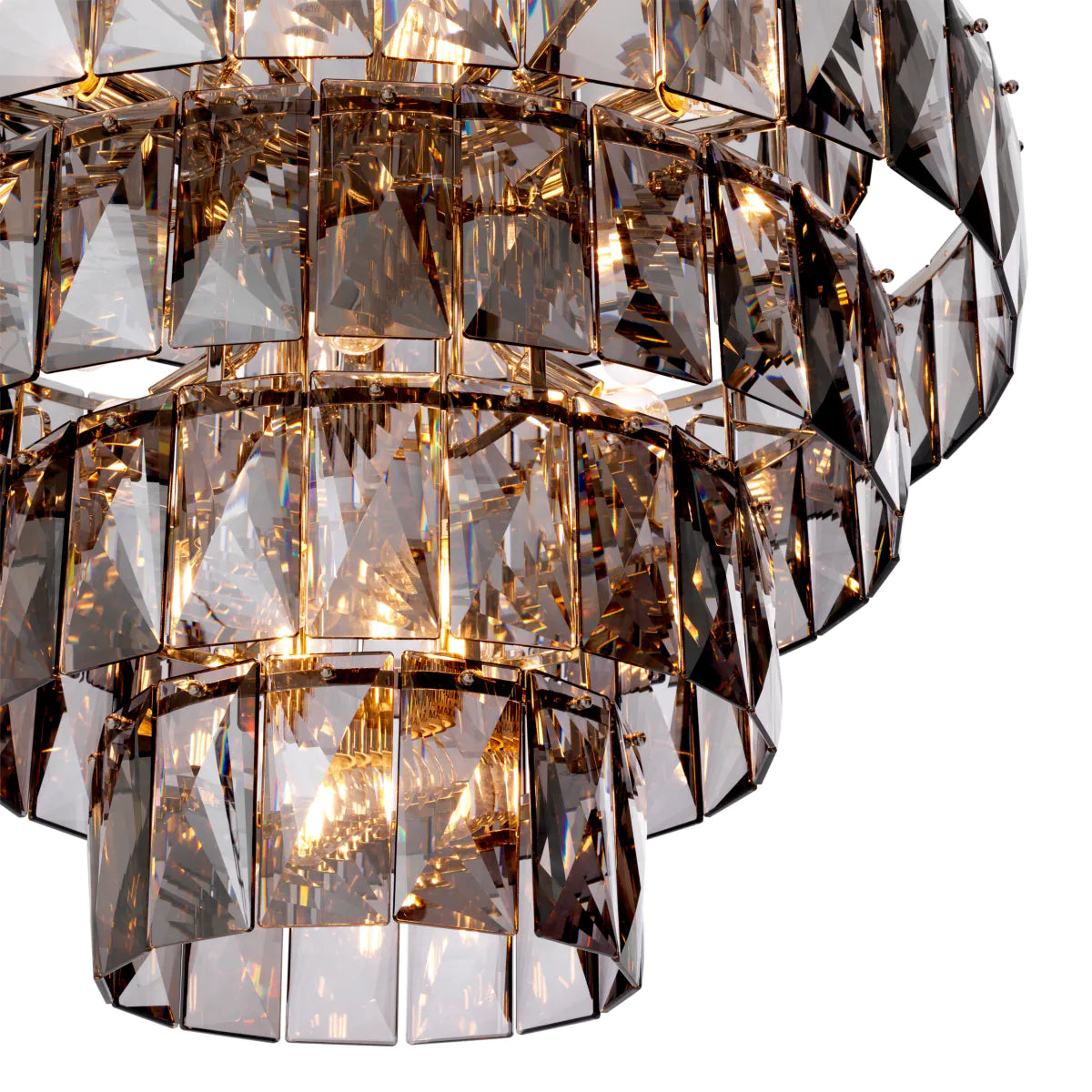 Glass Layered Chandelier L Amazone