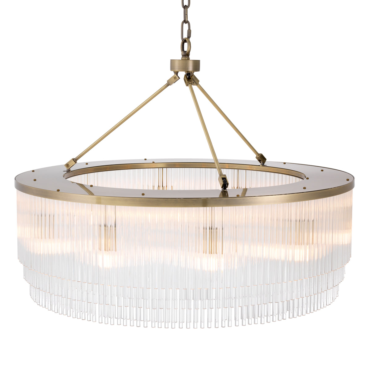 Glass Layered Chandelier L Hector