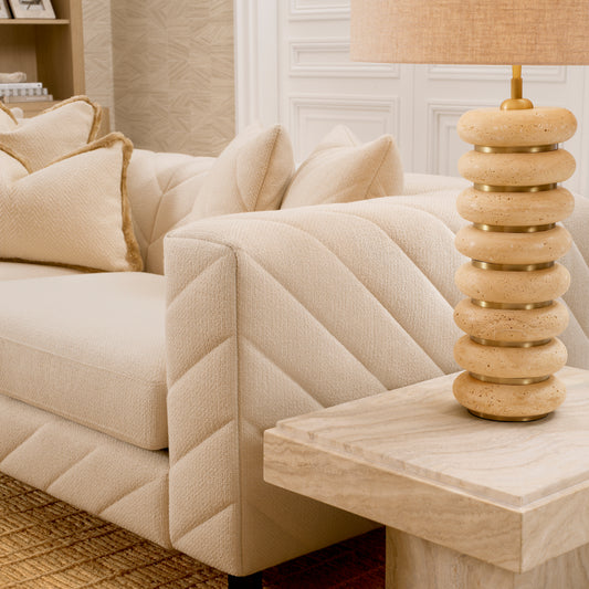 Herringbone Pattern Fringed Cushion L Kauai | Cabothousefurniture.com