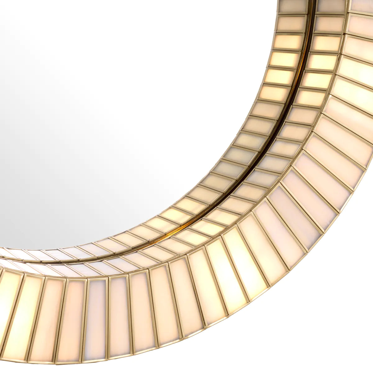 Antique Brass Artisan Mirror Monari | Cabothousefurniture.com