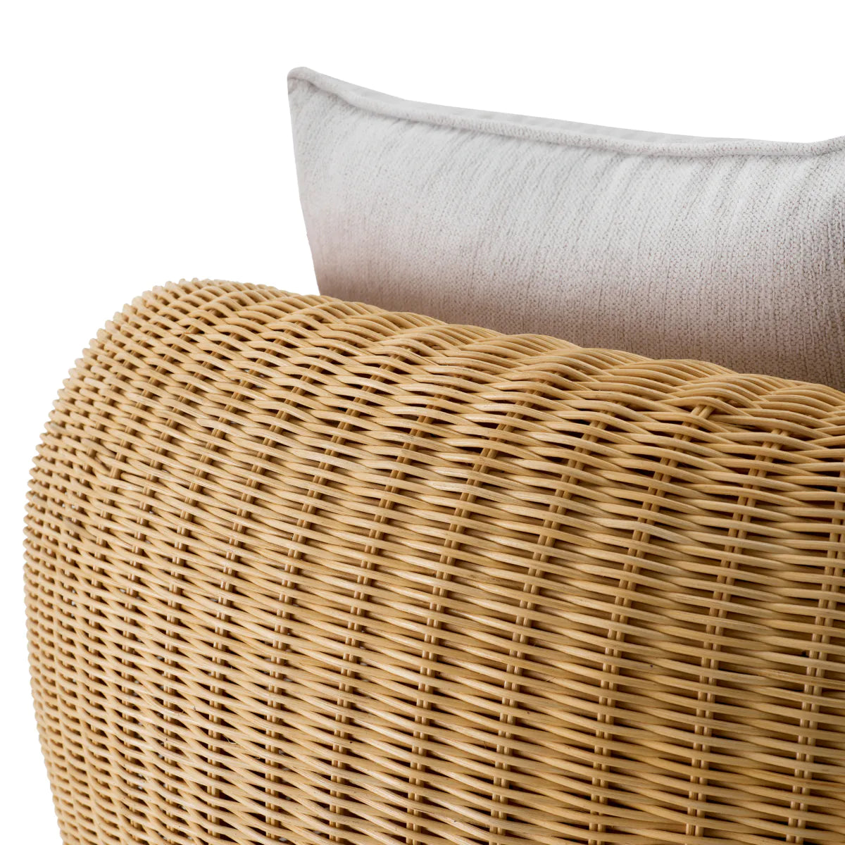 Curved Natural Rattan Chair Rafael | Cabothousefurniture.com