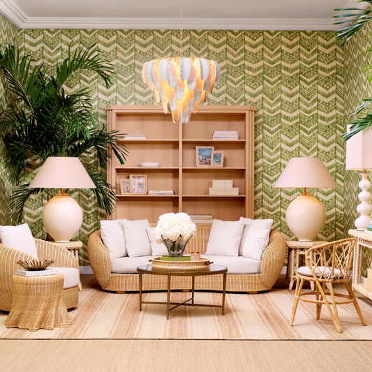 Curved Natural Rattan Sofa Rafael | Cabothousefurniture.com