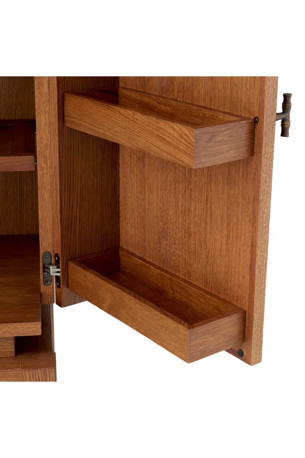 Oak 2-Door Bar Cabinet Borchard | Cabothousefurniture.com