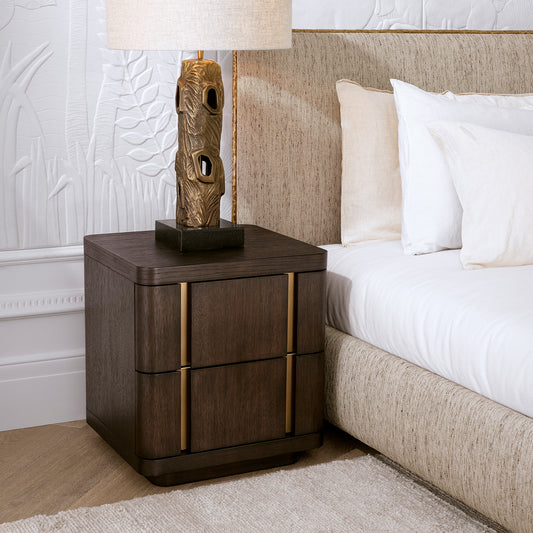 Mocha Oak Nightstand S Modesto | Cabothousefurniture.com