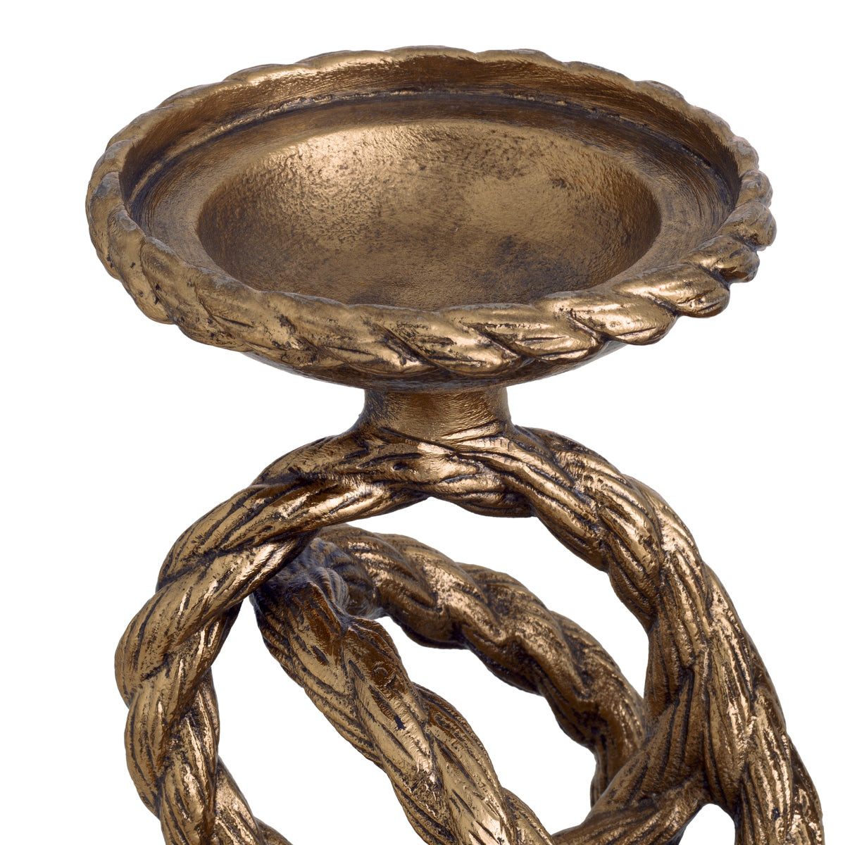Antique Brass Candle Holder Corwyn (2) | Cabothousefurniture.com
