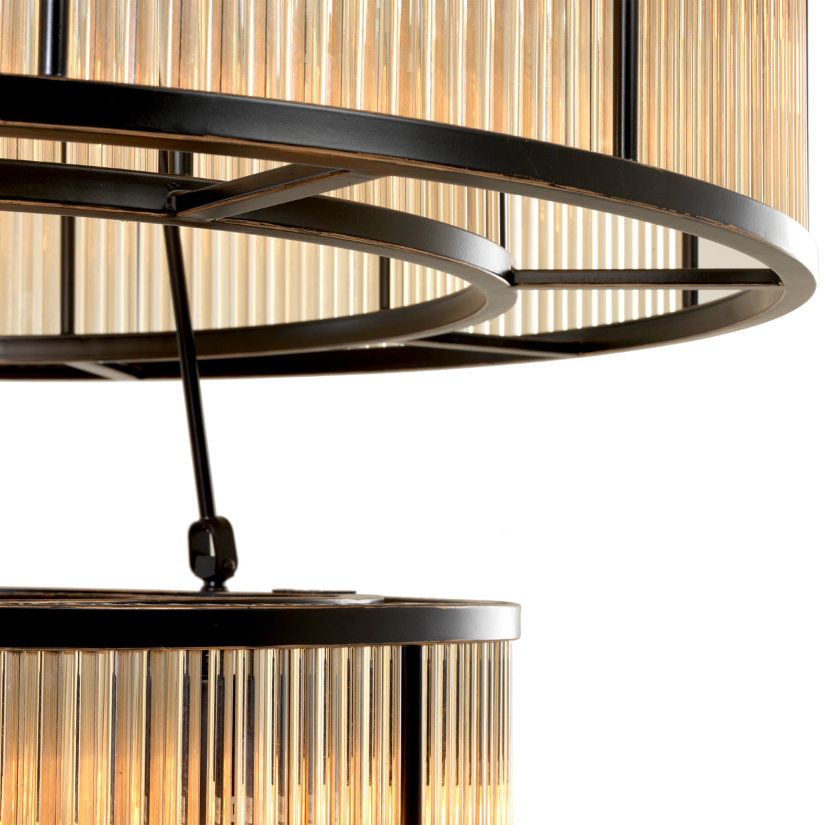 Bronze Glass Chandelier Bernardi