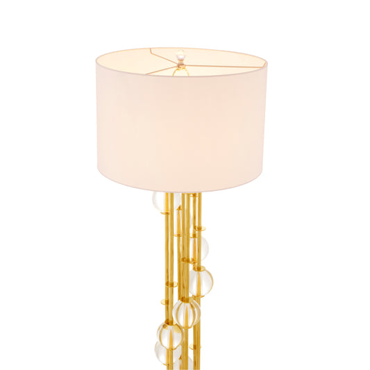 Gold Crystal Floor Lamp Lorenzo | Cabothousefurniture.com