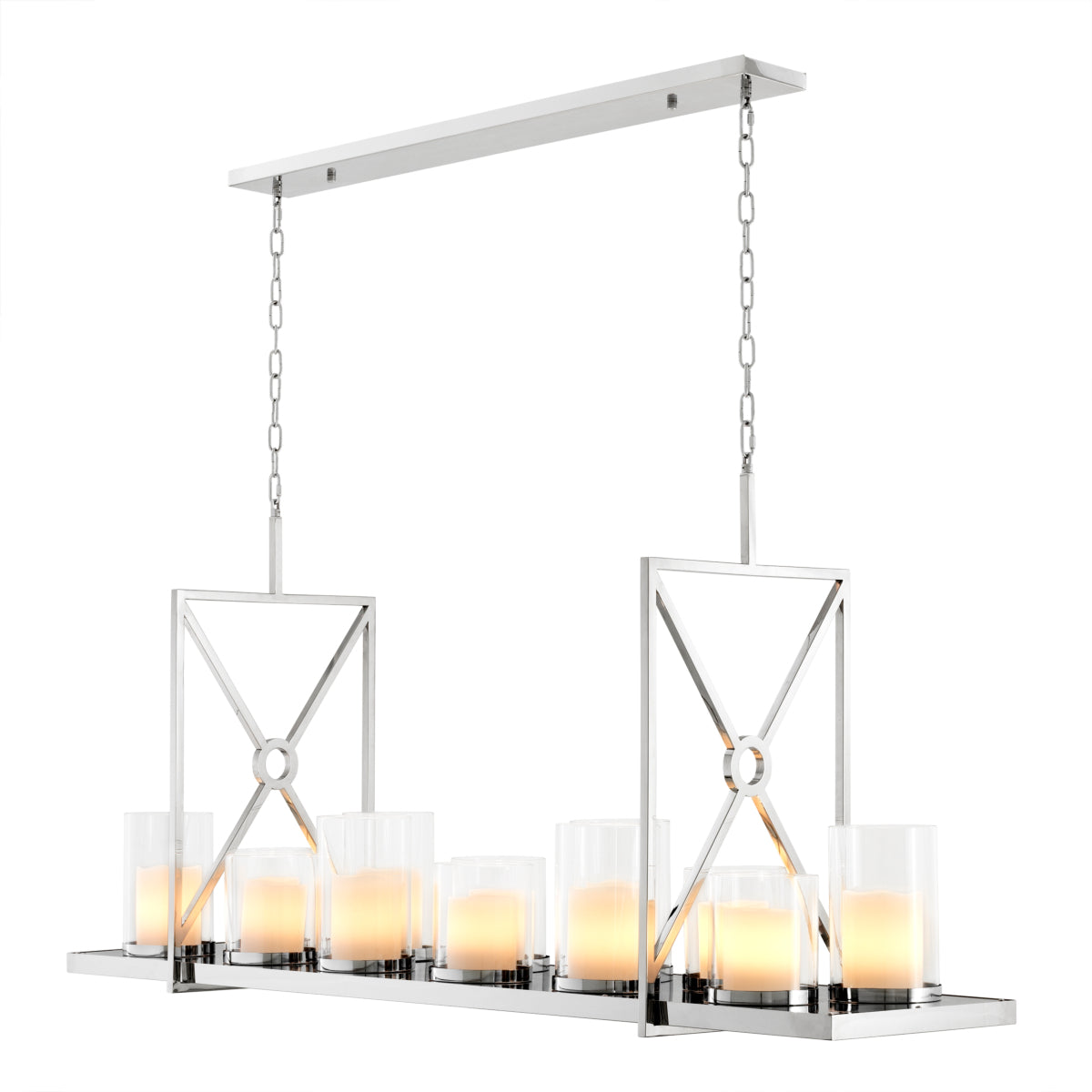 Polished Linear Chandelier Summit | Cabothousefurniture.com
