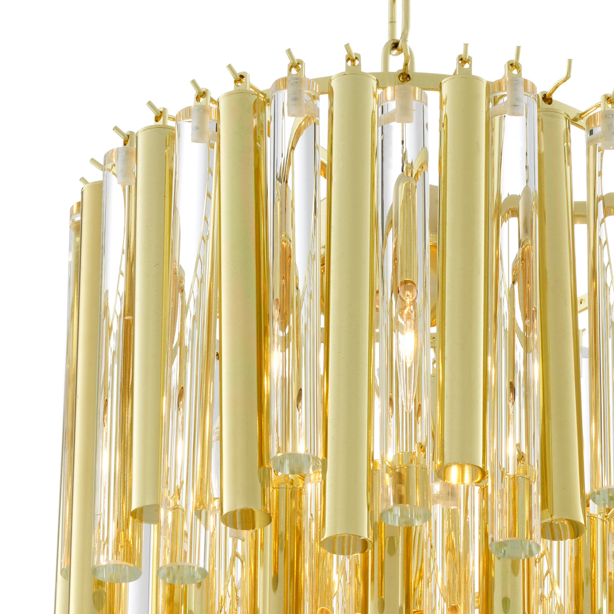 Gold Tiered Glass Chandelier Gigi S | Cabothousefurniture.com