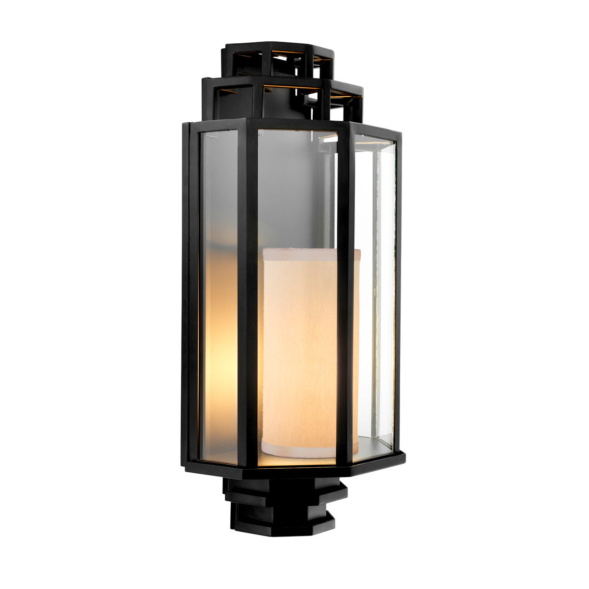 Black Lantern Wall Lamp Monticello | Cabothousefurniture.com