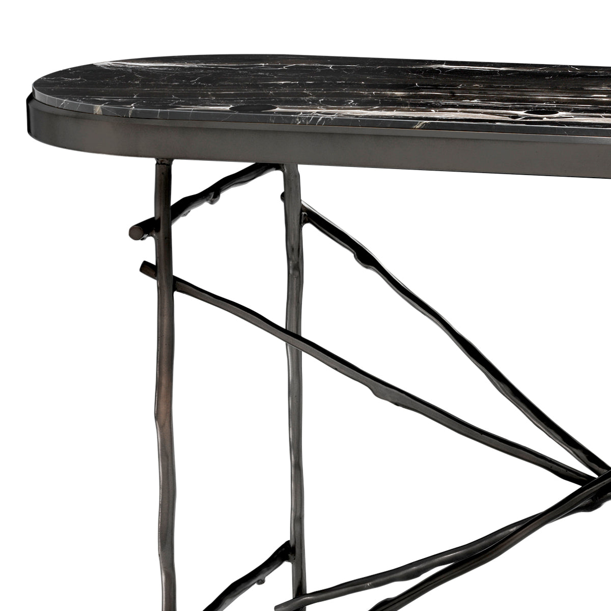 Oval Marble Console Table Tomasso | Cabothousefurniture.com