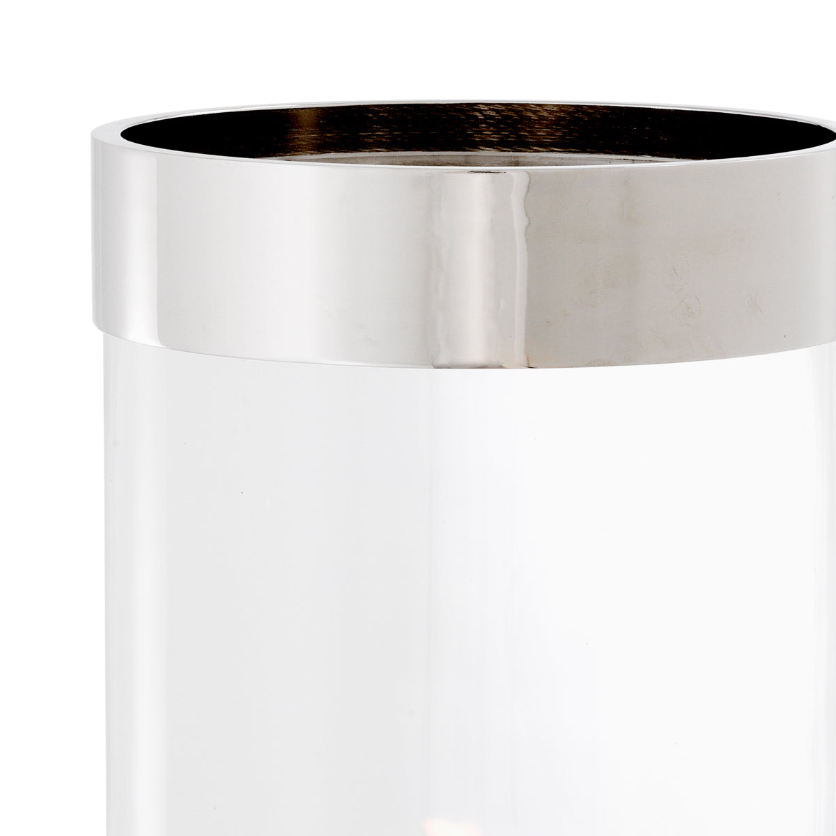 Silver Glass Hurricane L Vertex | Cabothousefurniture.com