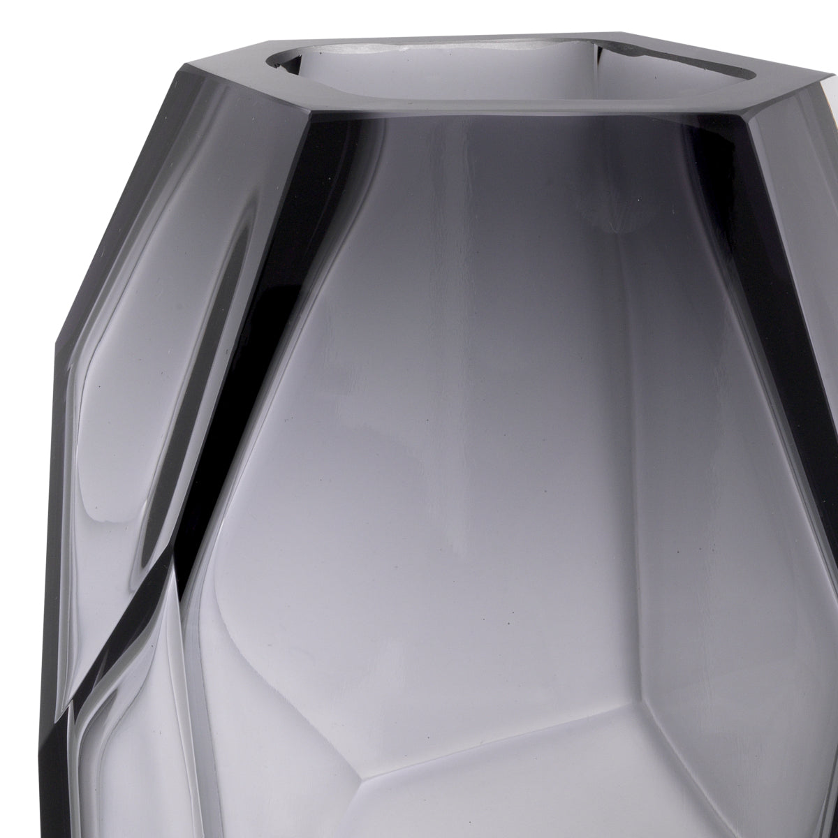 Gray Handblown Glass Vase Martina