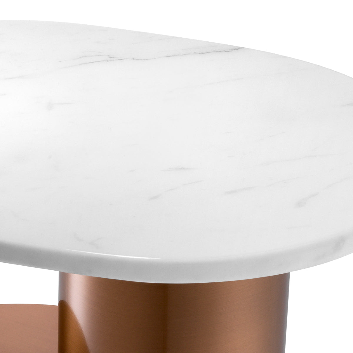 Pedestal Marble Side Table Tosca