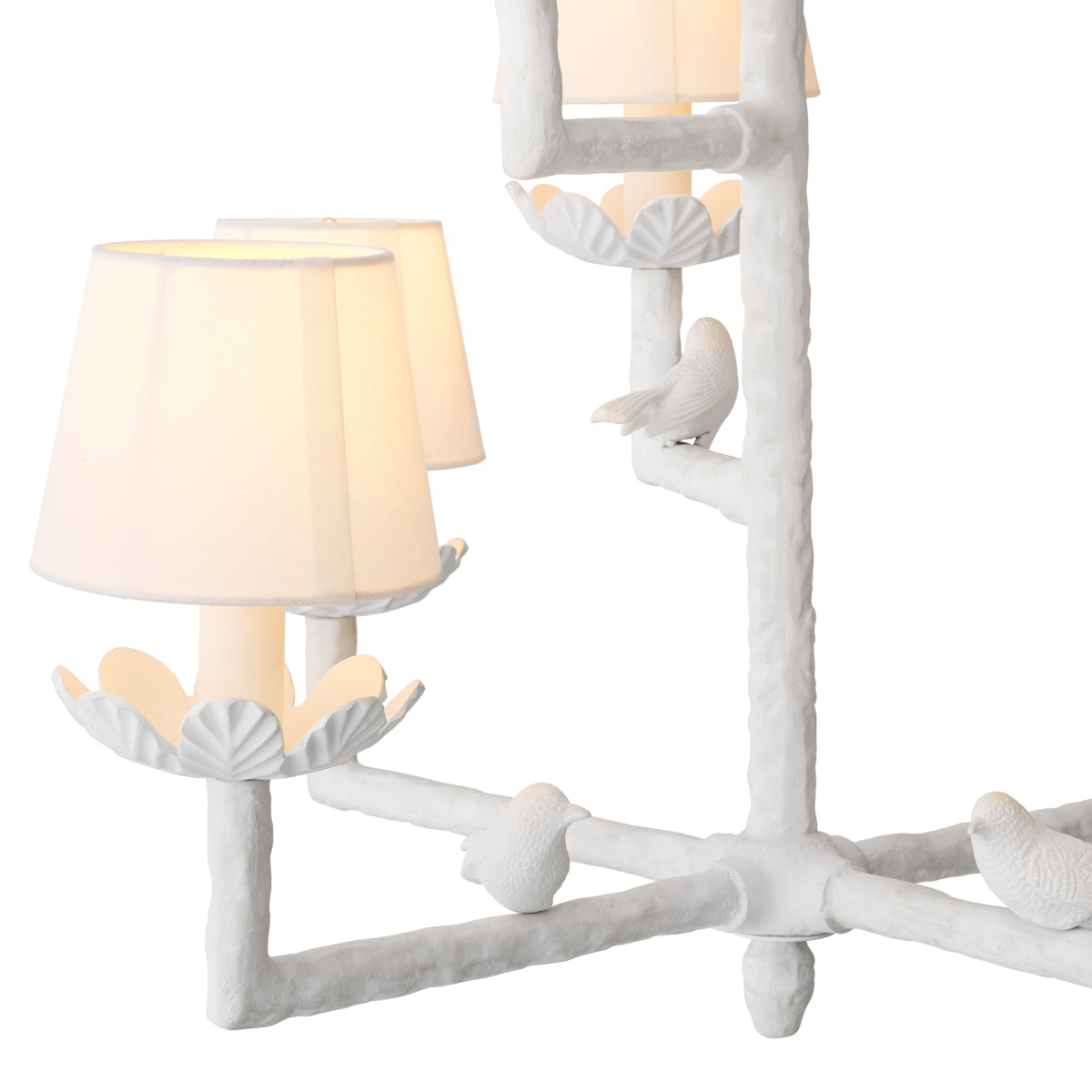 White Art Deco Chandelier Nature | Cabothousefurniture.com
