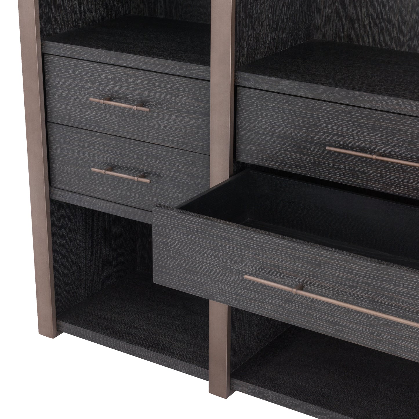 Gray Oak Shelving Cabinet Canova | Cabothousefurniture.com