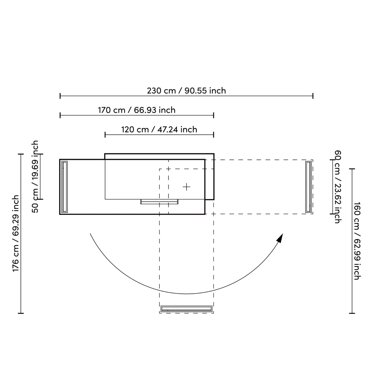 3 Drawer Oak Desk Sanderson | Cabothousefurniture.com