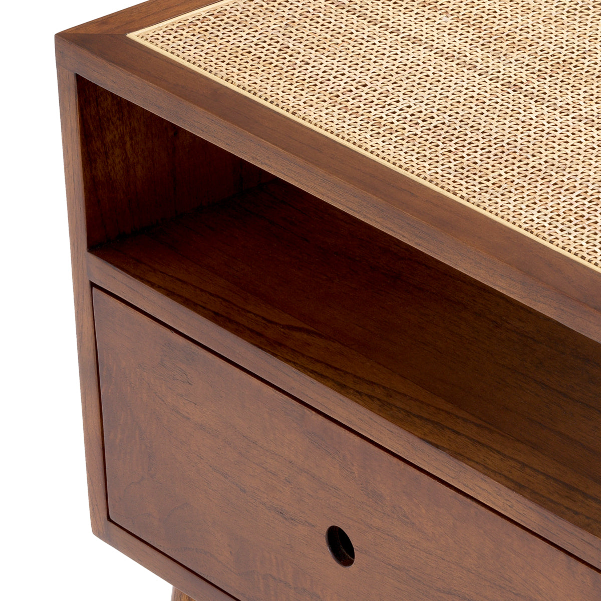 Rattan V-Legged Bedside Table Latour | Cabothousefurniture.com