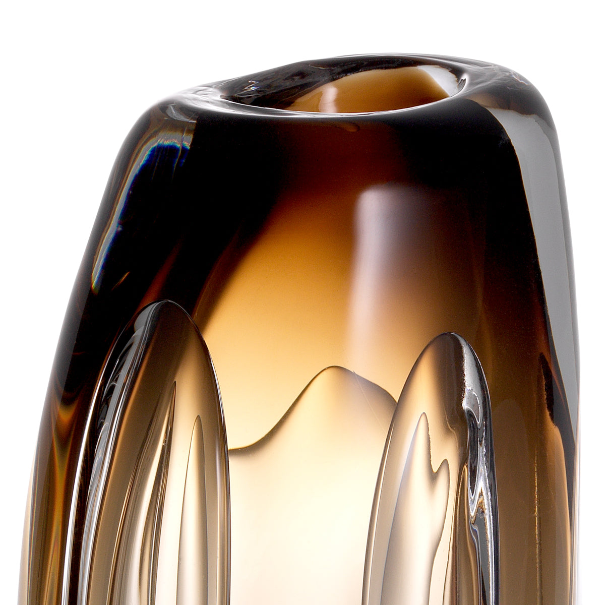 Brown Handblown Glass Vase L Sianni