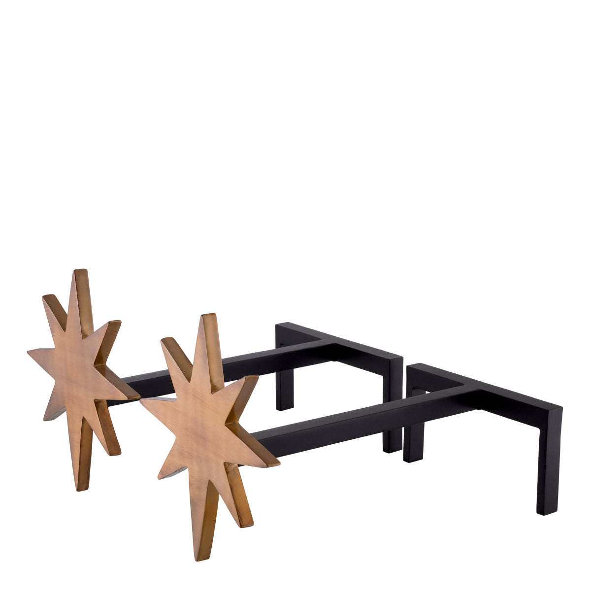 Decorative Set (2) Andiron Star | Cabothousefurniture.com