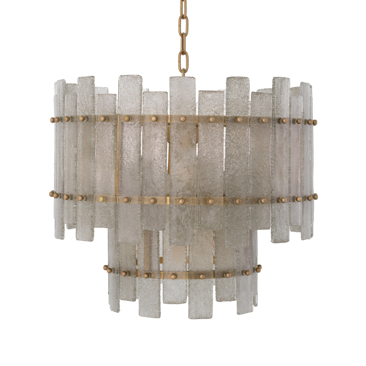 Frosted Hand-Blown Glass Chandelier Caprera