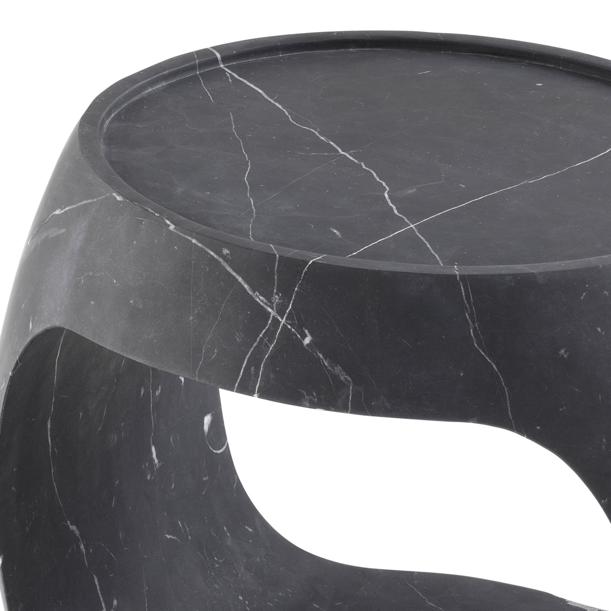 Marble Side Table Low Clipper | Cabothousefurniture.com