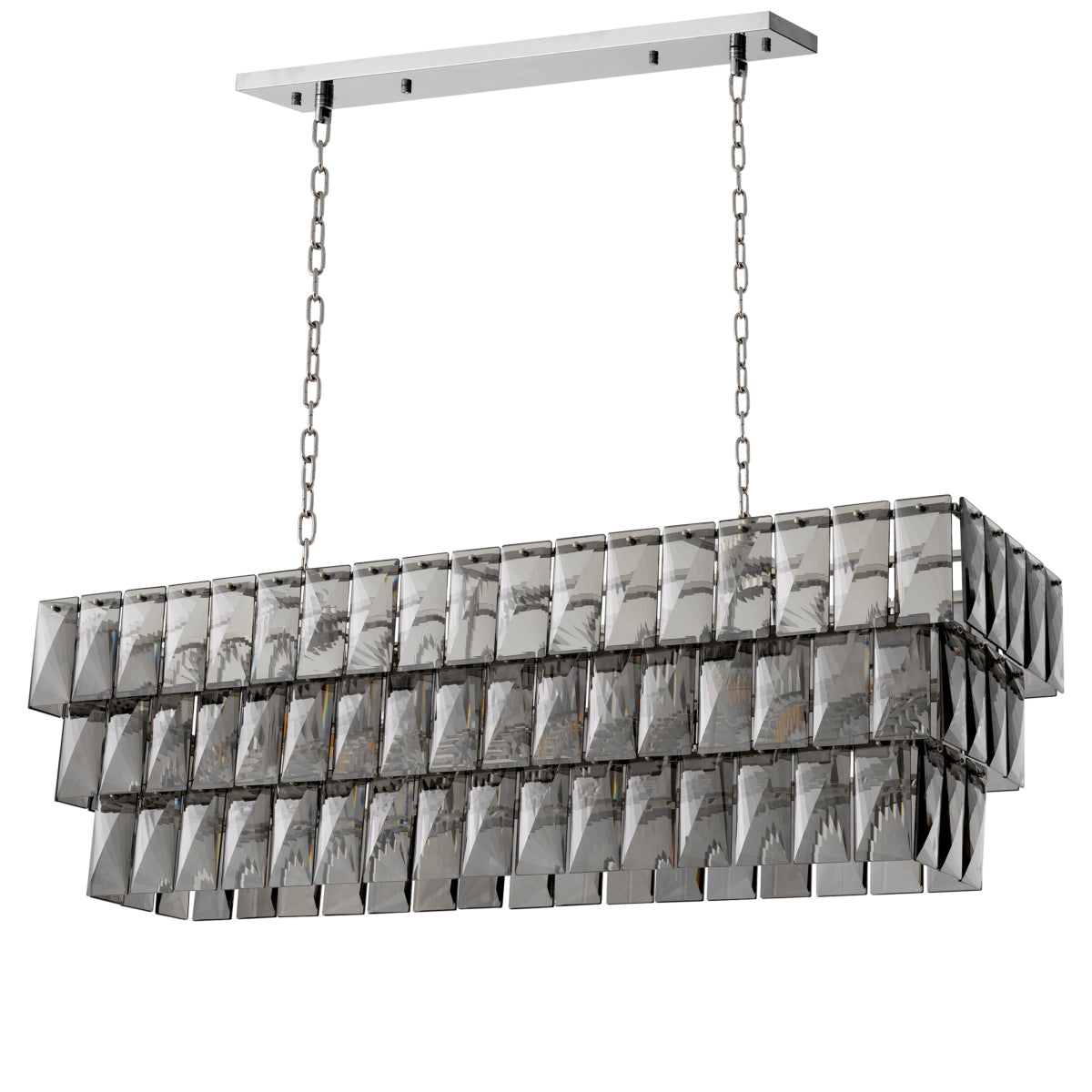 Crystal Rectangular Chandelier Amazone | Cabothousefurniture.com