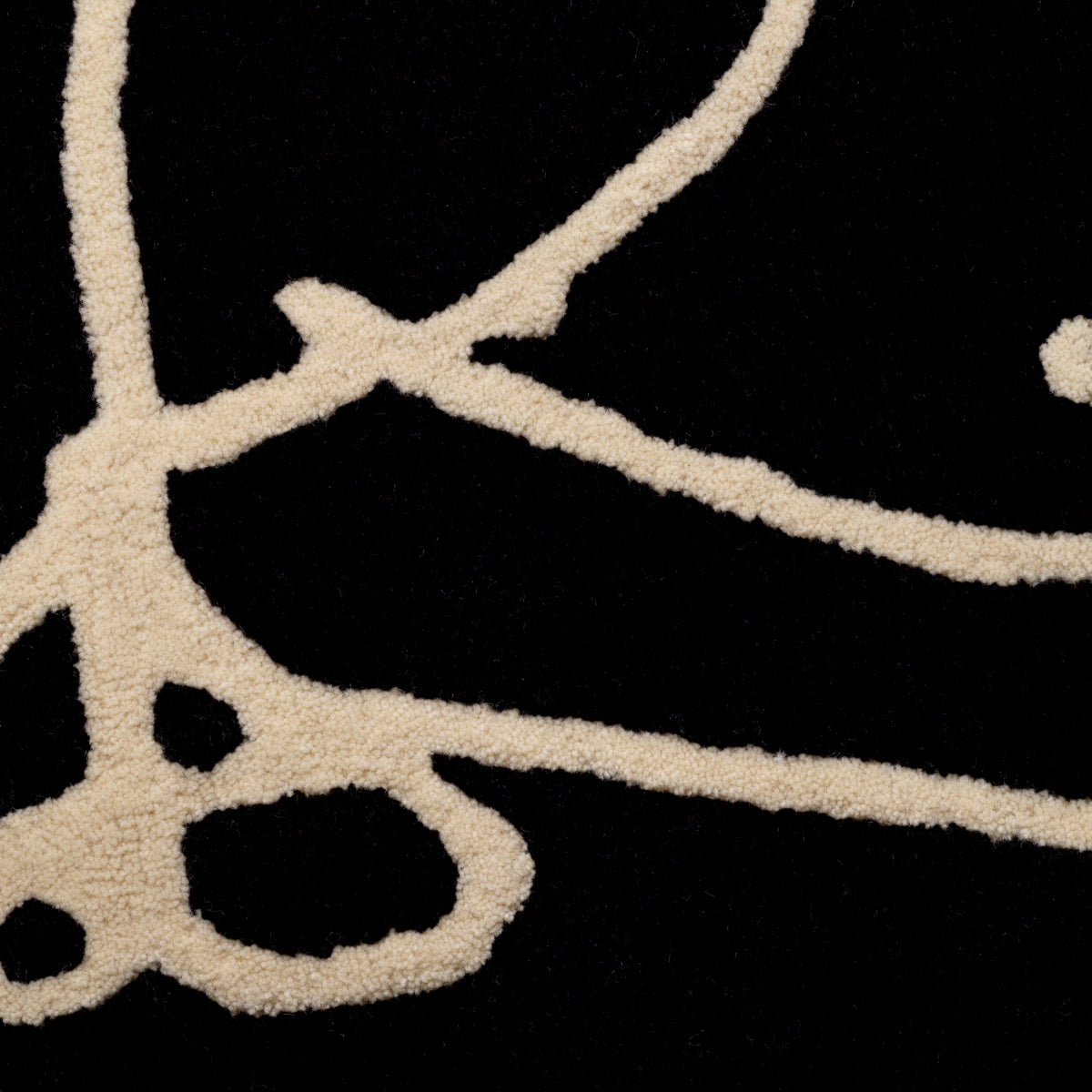 Black Wool Carpet 10' x 13' Piccione | Cabothousefurniture.com