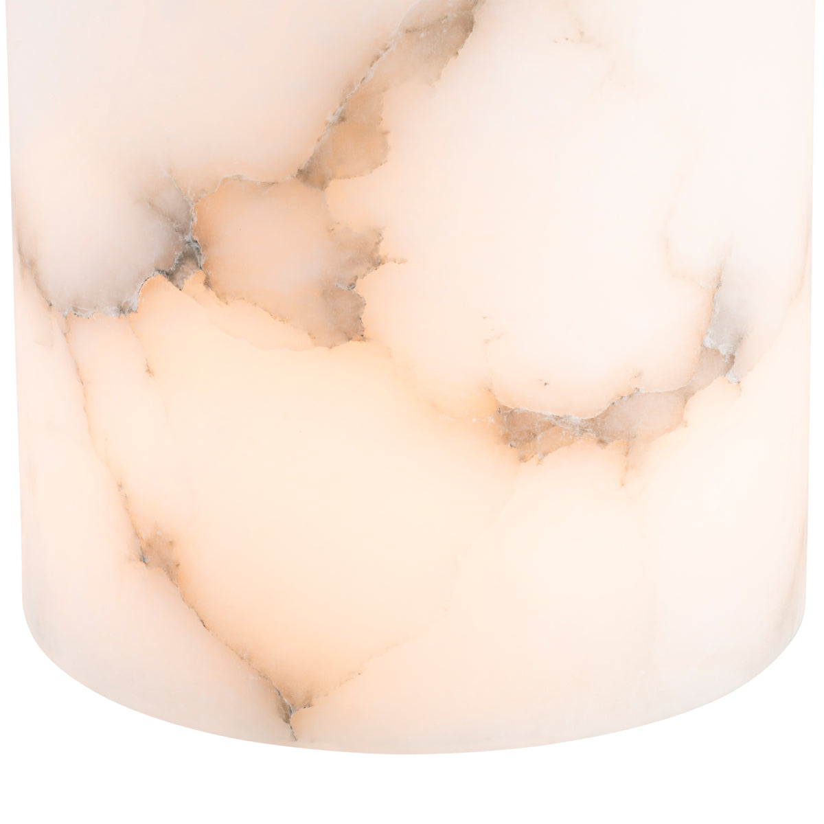 Cylindrical Alabaster Candle Holder L Mercer | Cabothousefurniture.com
