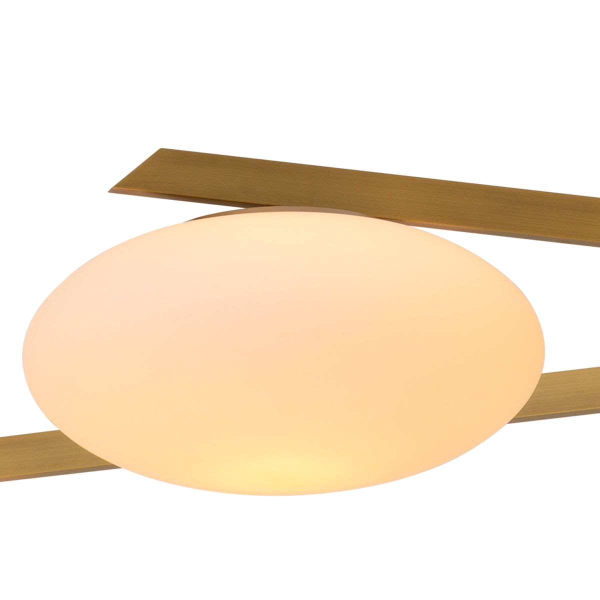 Elliptical White Glass Chandelier Evergreen | Cabothousefurniture.com