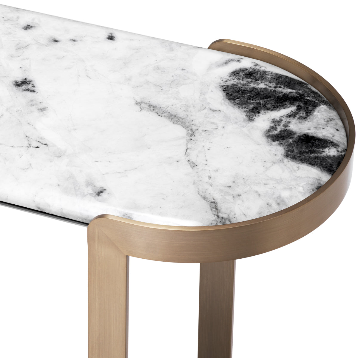 Marble Brass Console Table Fabio