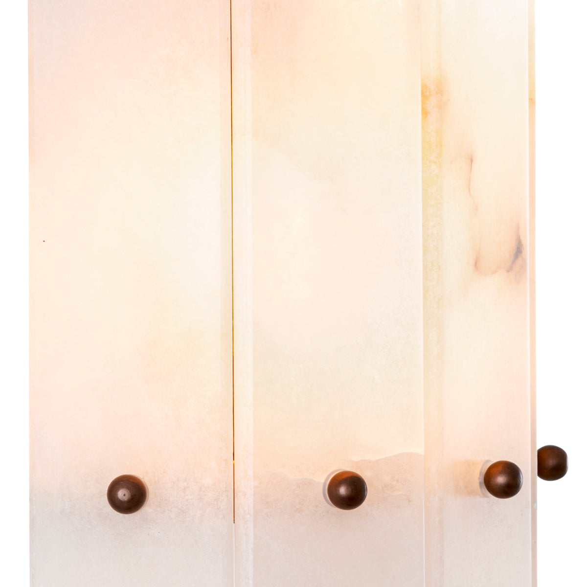 Alabaster Brass Wall Lamp Ruby