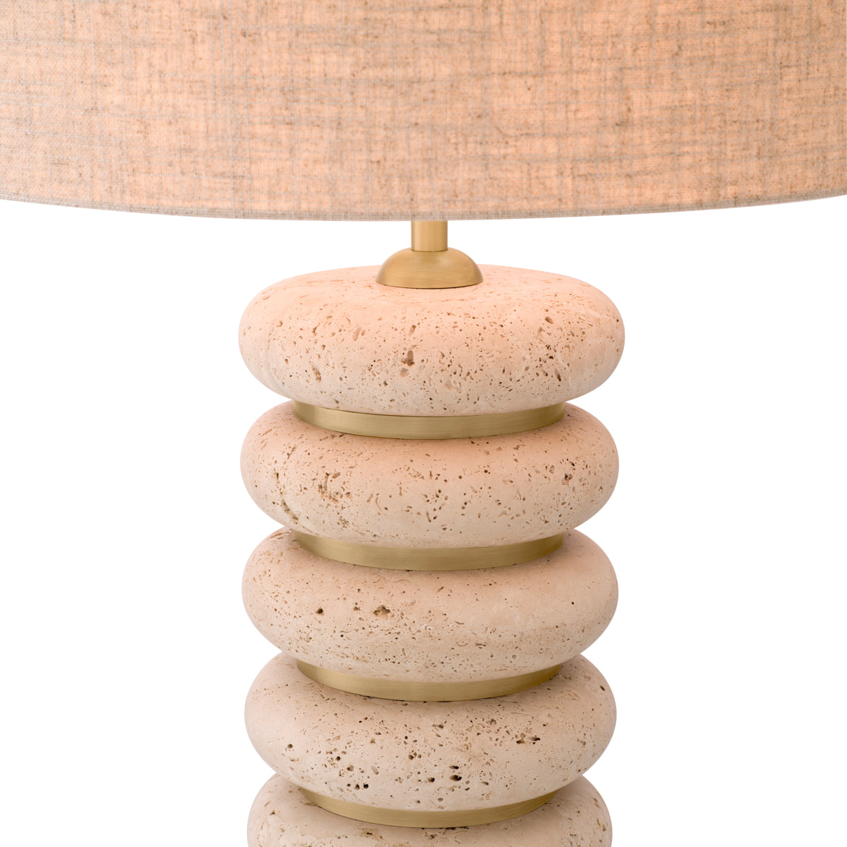 Sculptural Travertine Table Lamp Baron | Cabothousefurniture.com