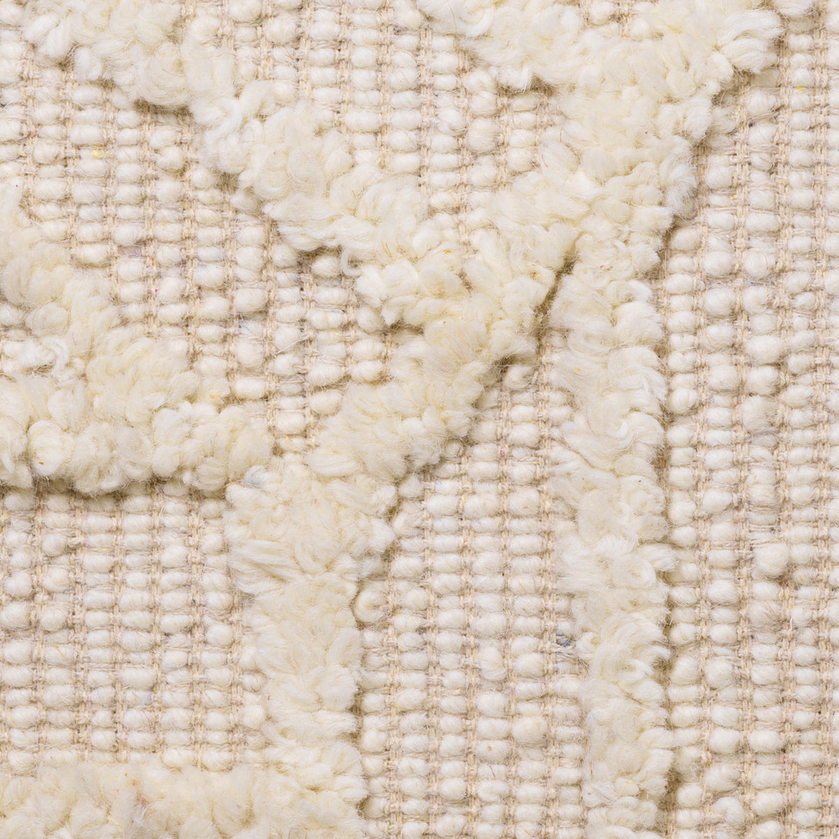 Embossed White Wool Cushion San Juan | Cabothousefurniture.com