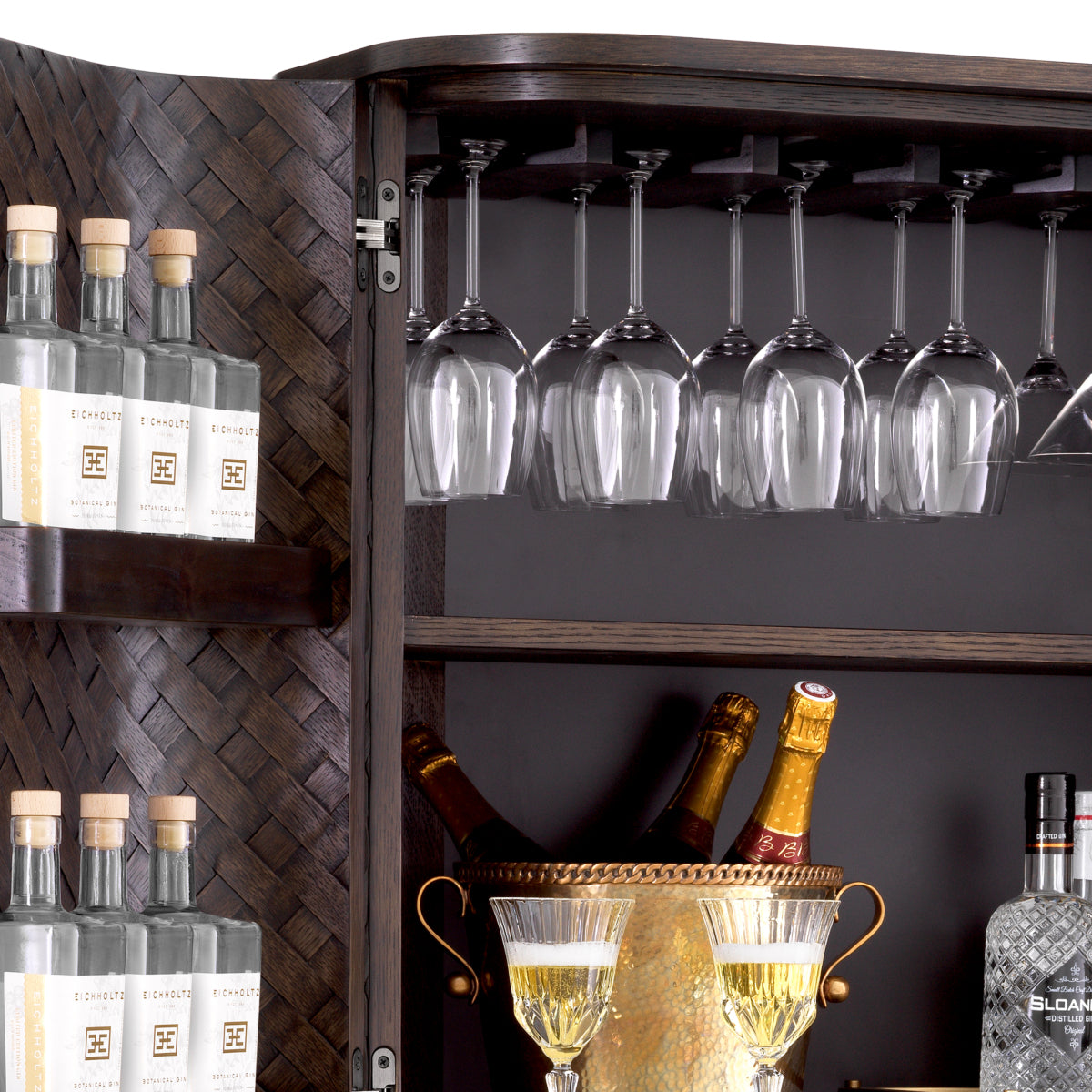 Woven Oak Wine Cabinet Nilsson