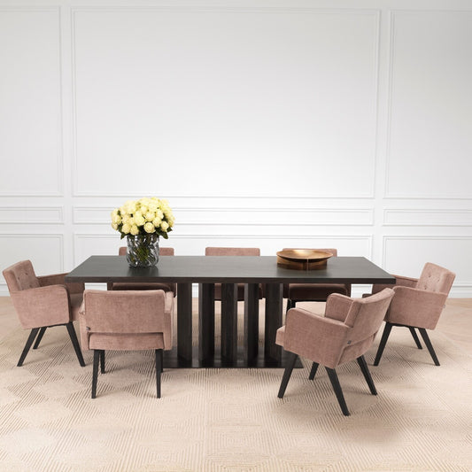 Brown Oak Dining Table Julius | Cabothousefurniture.com