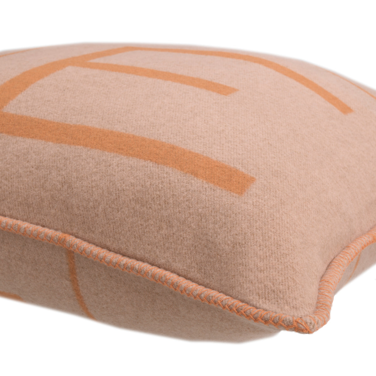 Hemstitch Wool Cushion L Rhoda | Cabothousefurniture.com