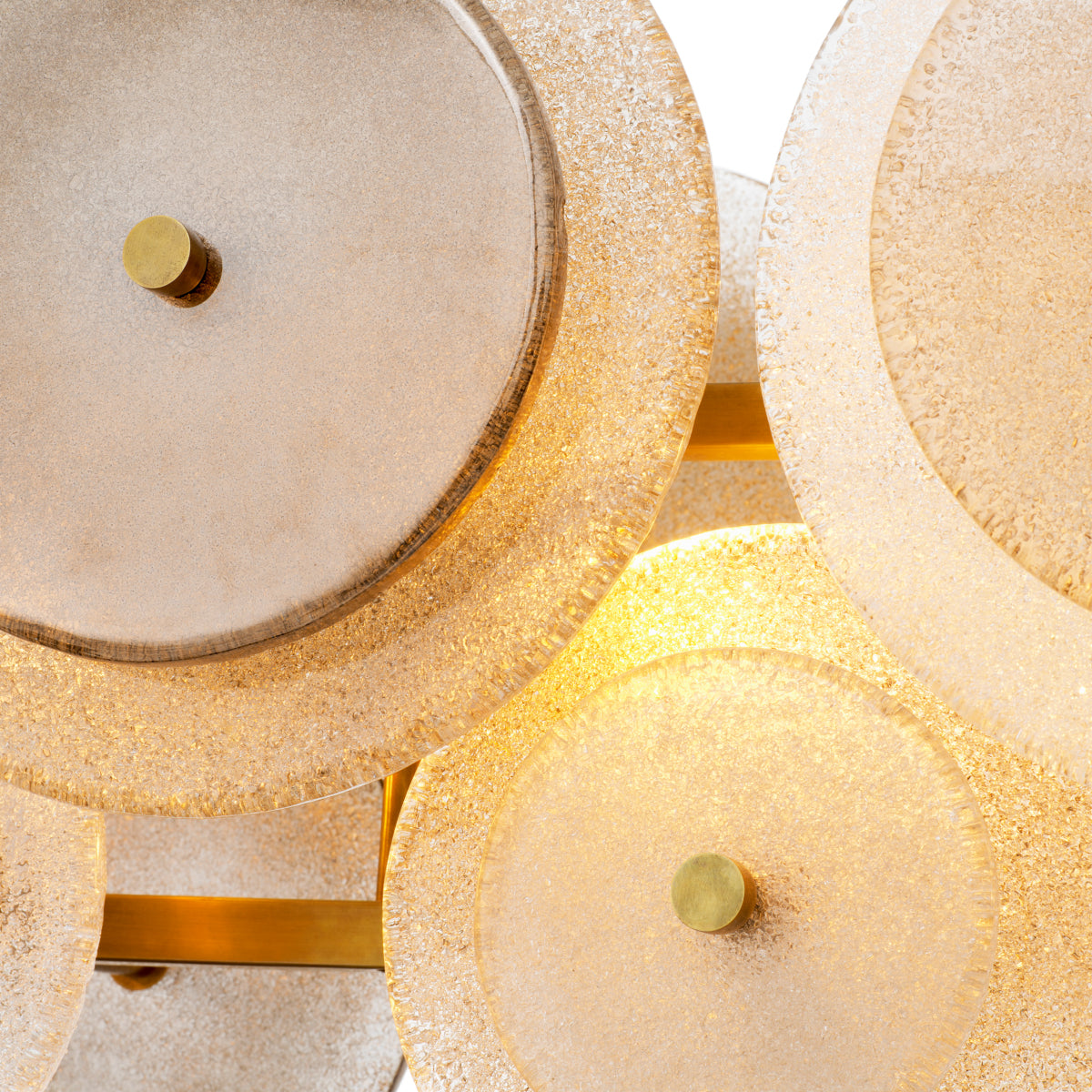 Champagne Disk Chandelier Hyde | Cabothousefurniture.com