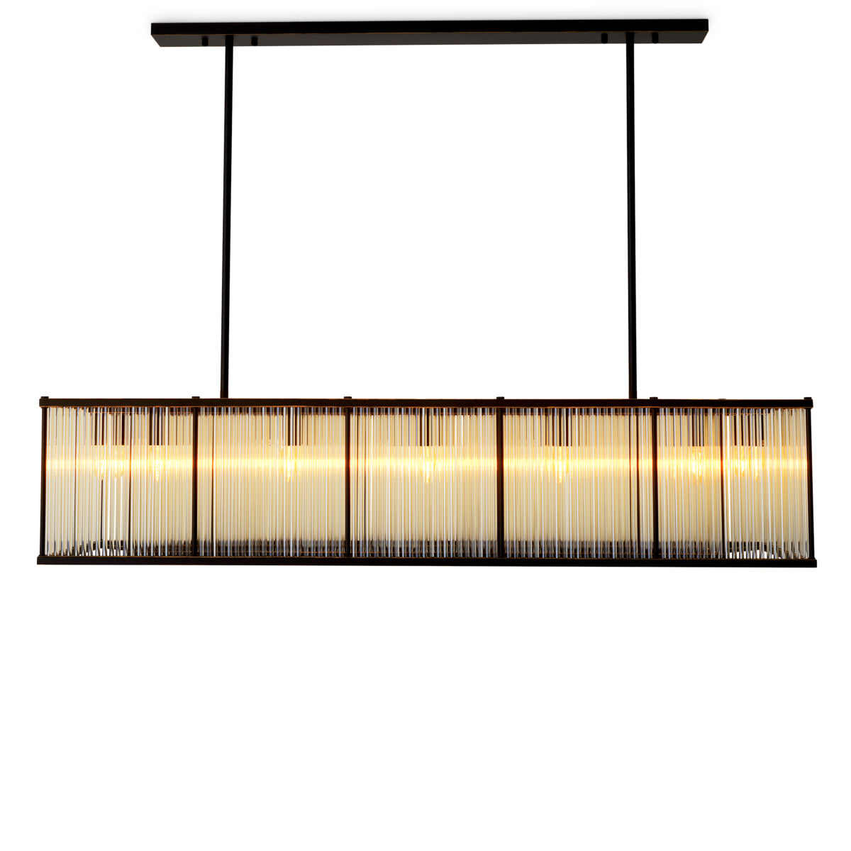 Glass Rectangular Chandelier Bernardi | Cabothousefurniture.com