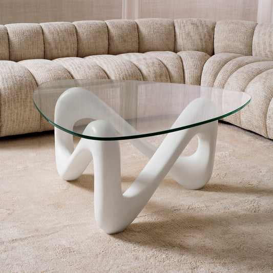 Off-White Sculptural Coffee Table Aventura | Cabothousefurniture.com