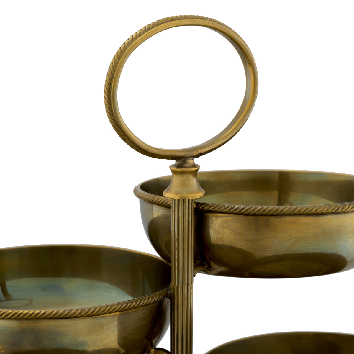 Vintage Brass 6-Bowl Stand Christine | Cabothousefurniture.com