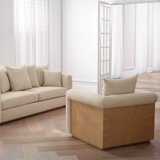 Natural Oak Veneer Chair Amadeo | Cabothousefurniture.com