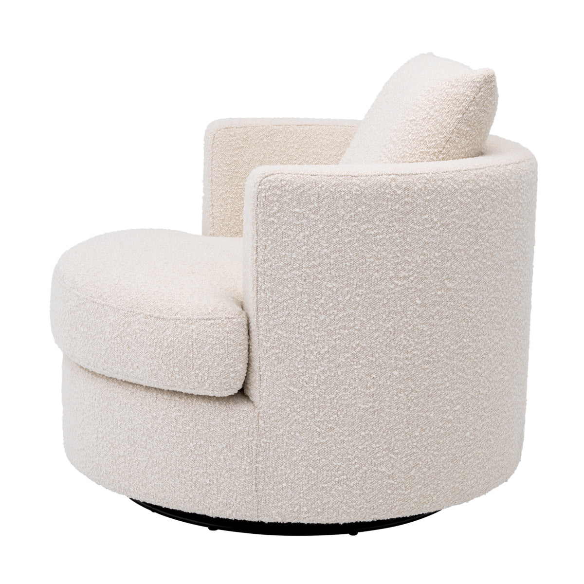 Cream Bouclé Swivel Chair Felix | Cabothousefurniture.com