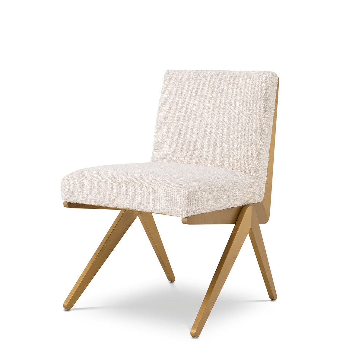 Cream Bouclé Dining Chair Fico