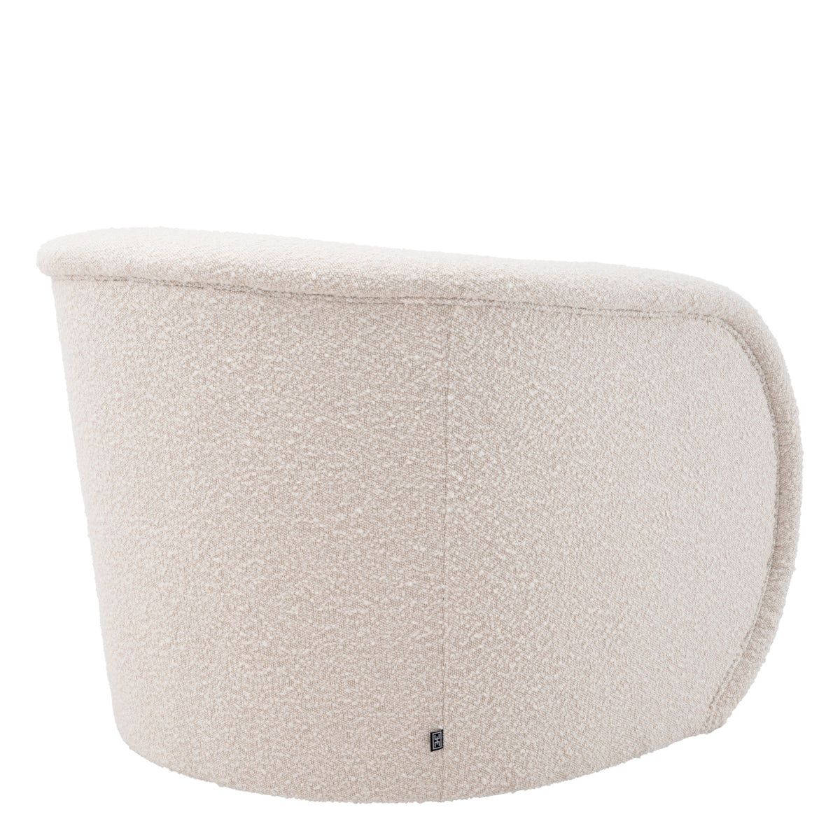 Cream Bouclé Swivel Chair Cristo | Cabothousefurniture.com