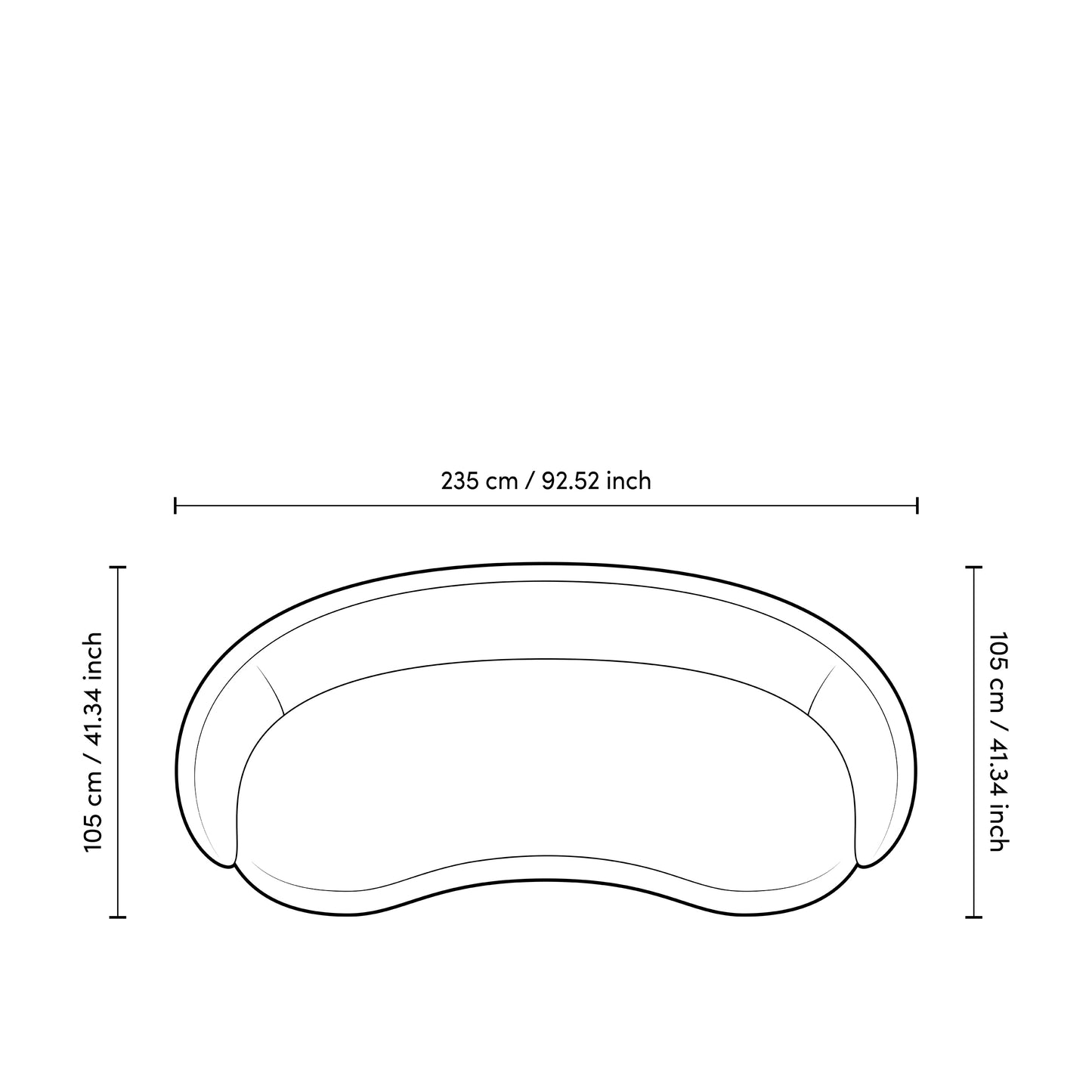 Minimalist Off-White Sofa Amore