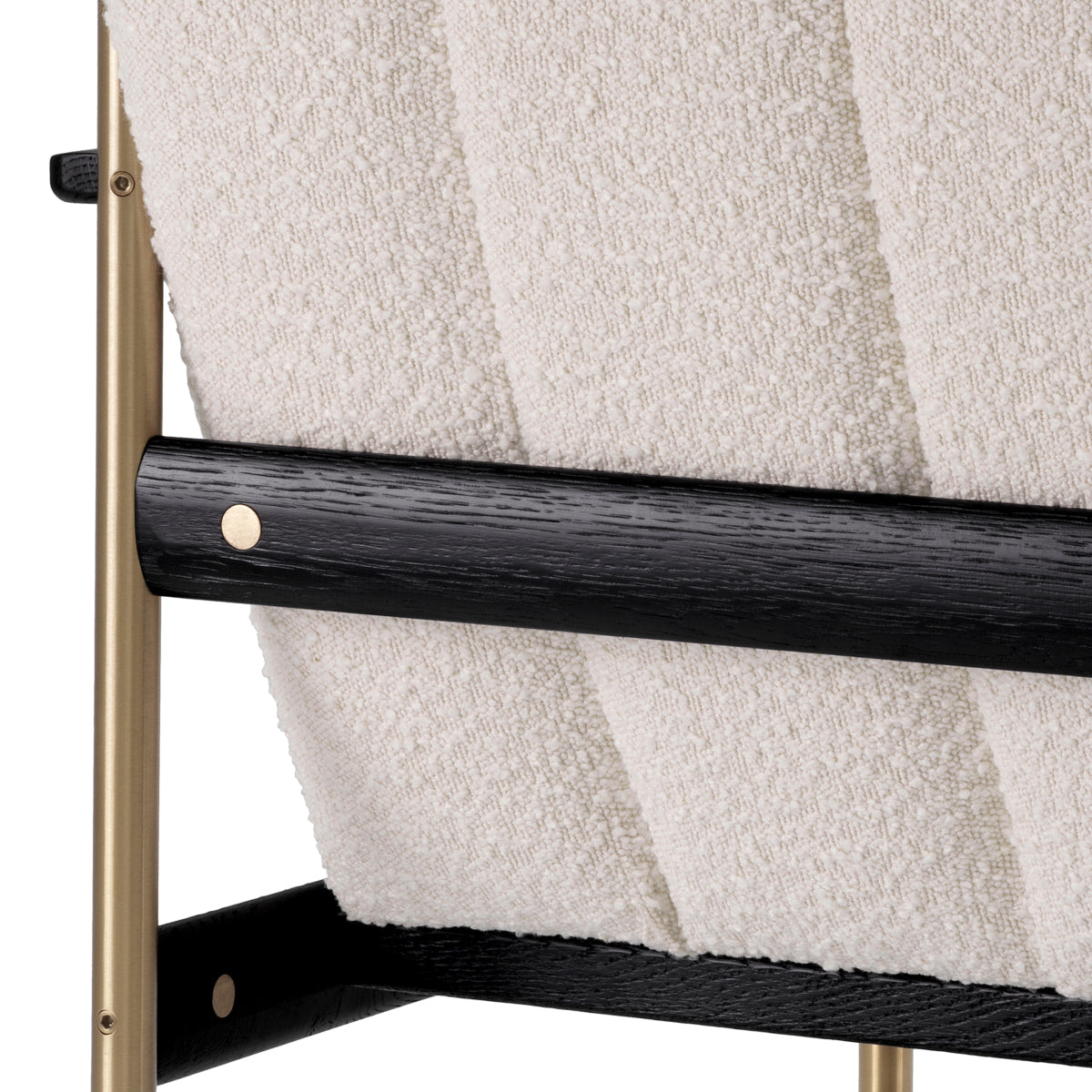 Cream Bouclé Channeled Armchair Elan | Cabothousefurniture.com