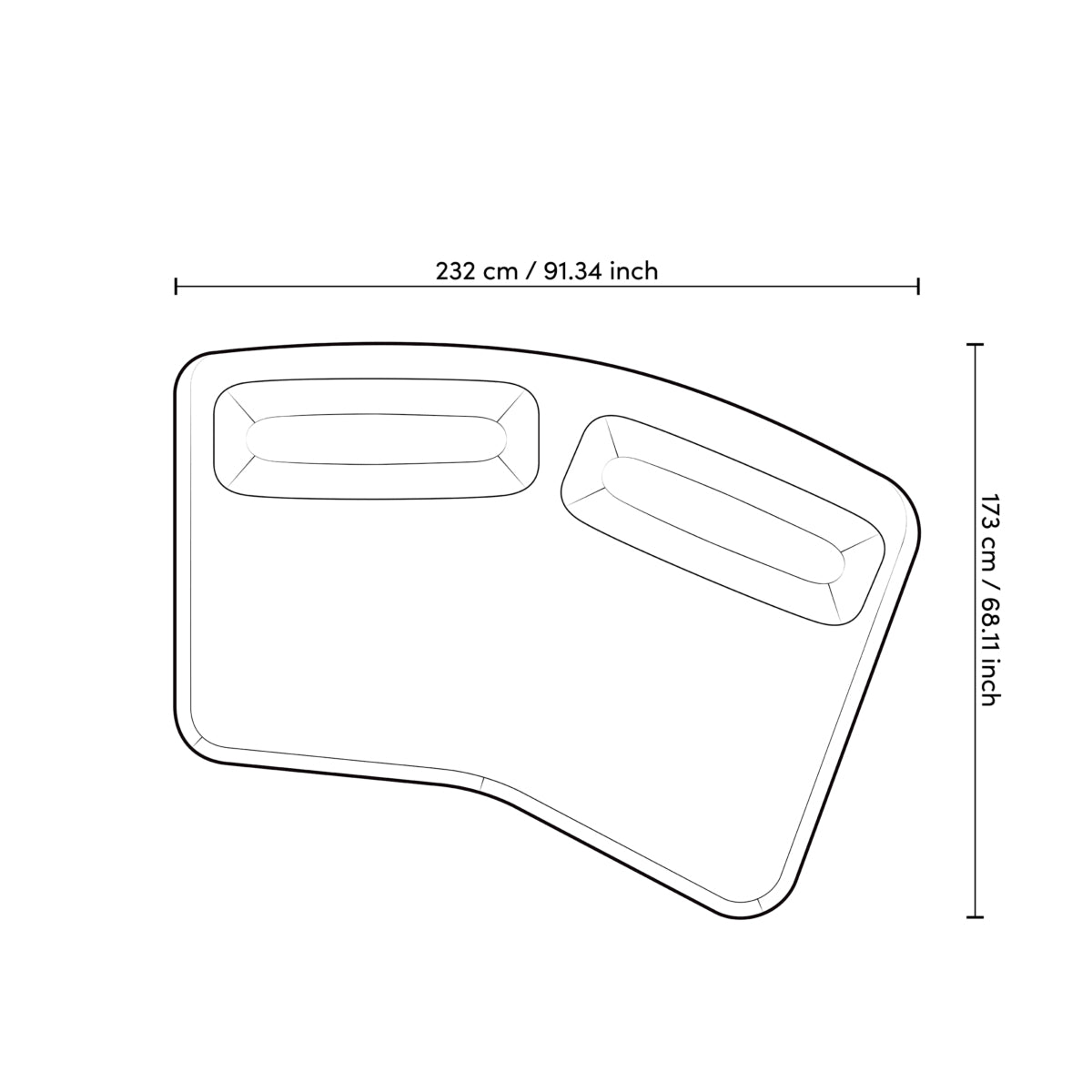 Curve Modular Sofa Residenza | Cabothousefurniture.com
