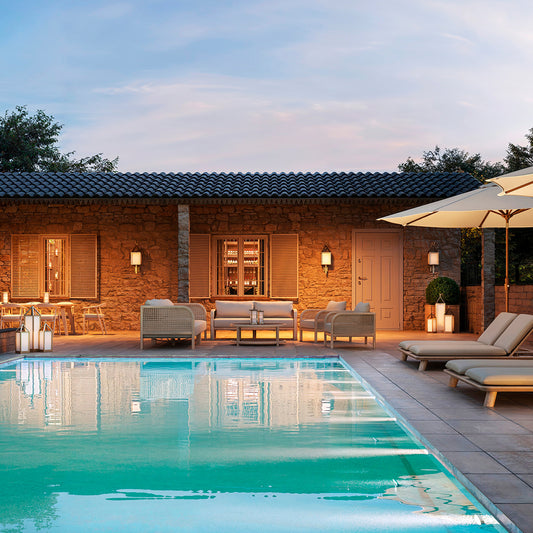 Teak Outdoor Sofa Julian | Cabothousefurniture.com